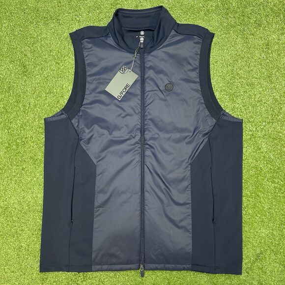 G/Fore Interlock Performer Vest Size XL Stretch Tech Twighlight Navy NWT - Picture 1 of 13